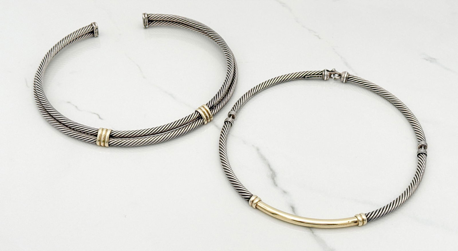 Two David Yurman Collar Necklaces (1 of 2)