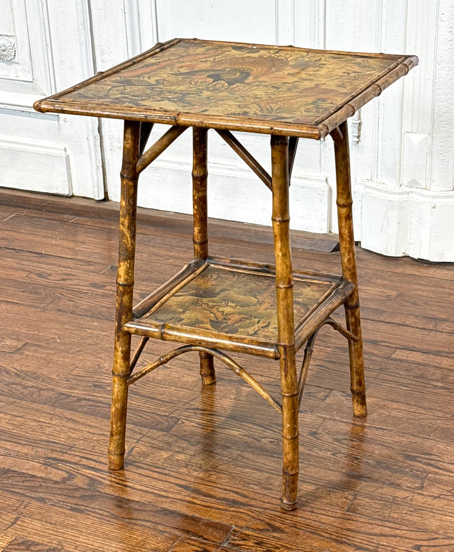 English Aesthetic Fumed Bamboo Side Table (1 of 6)
