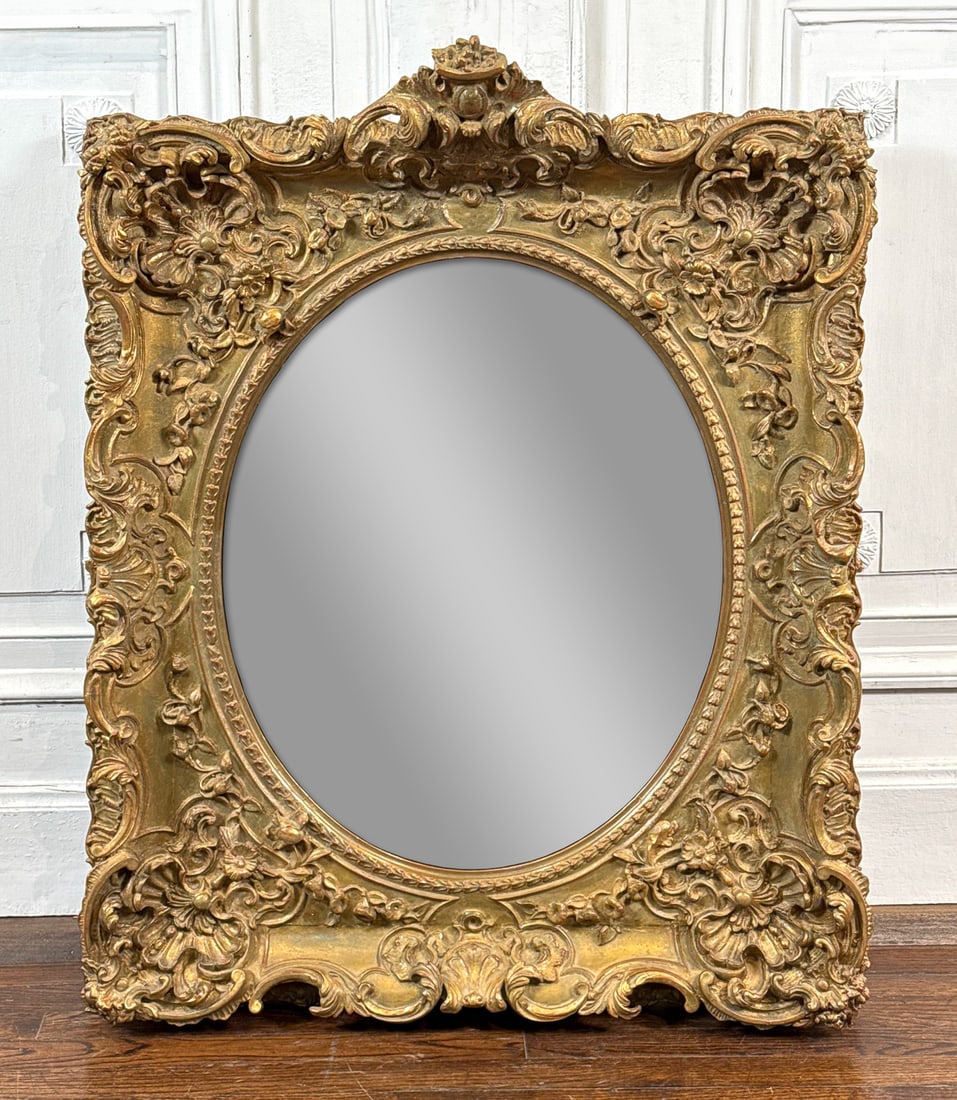 Large Antique Giltwood Mirror (1 of 5)
