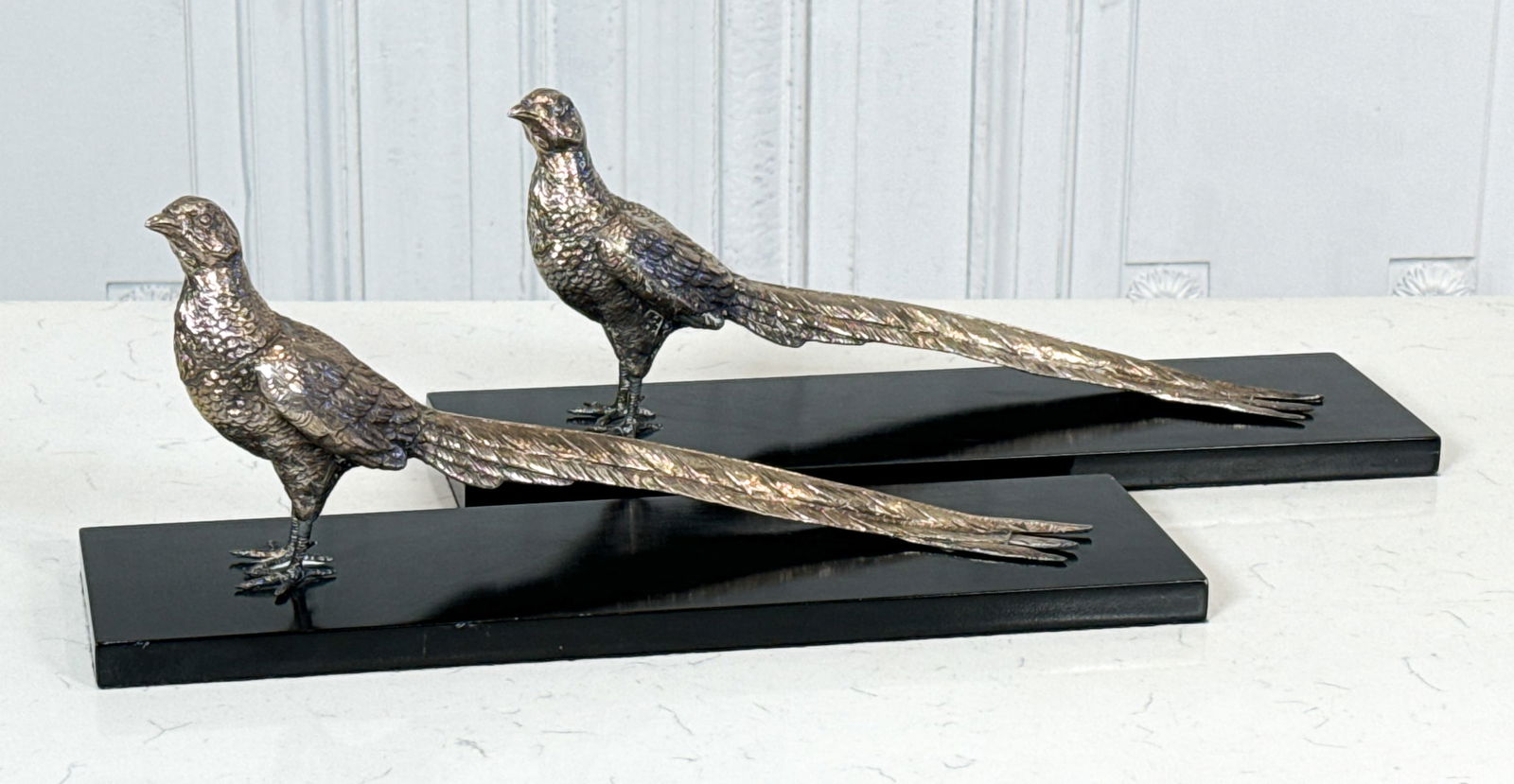 Pair Weidlich Silver Plate Pheasant Figures (1 of 5)