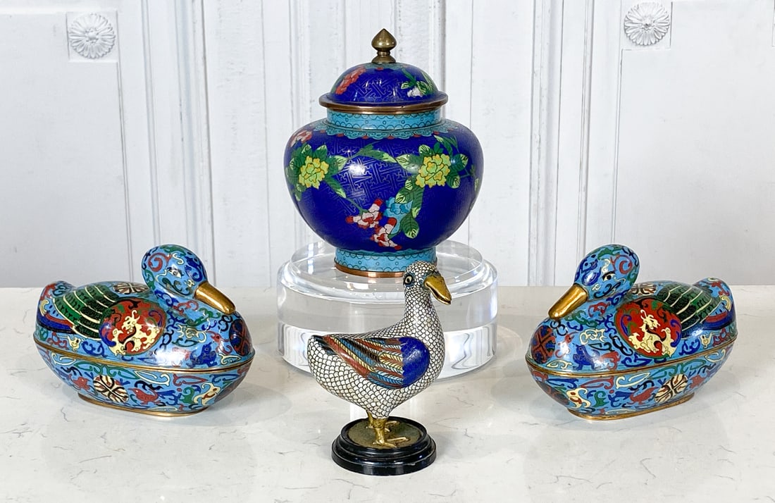 Four Chinese Cloisonne Items (1 of 6)