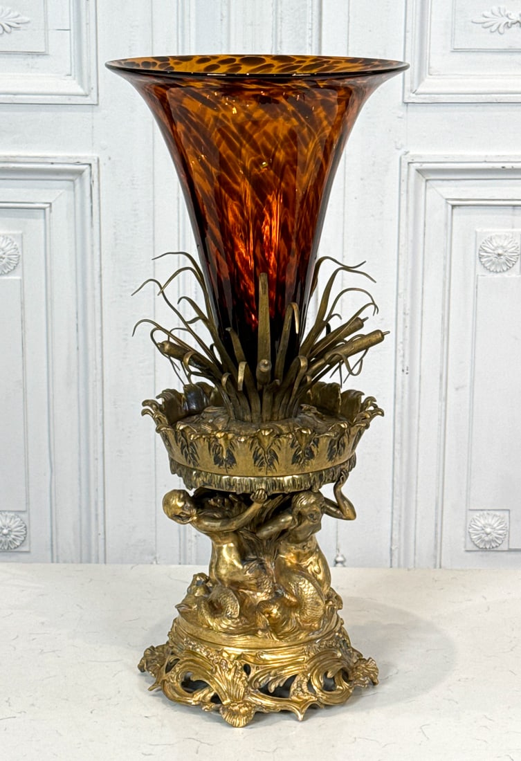 French Gilt Bronze Water Nymph Vase Stand (1 of 6)