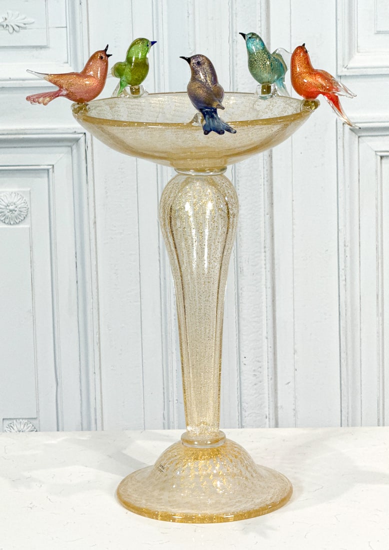 Formia Murano Glass Bird Bath Compote (1 of 11)