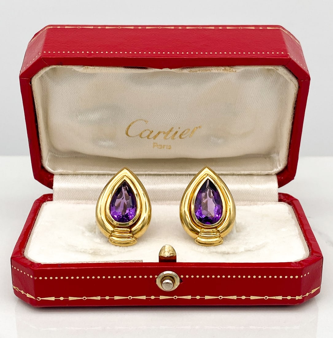 Cartier Amethyst And 18k Earrings (1 of 2)