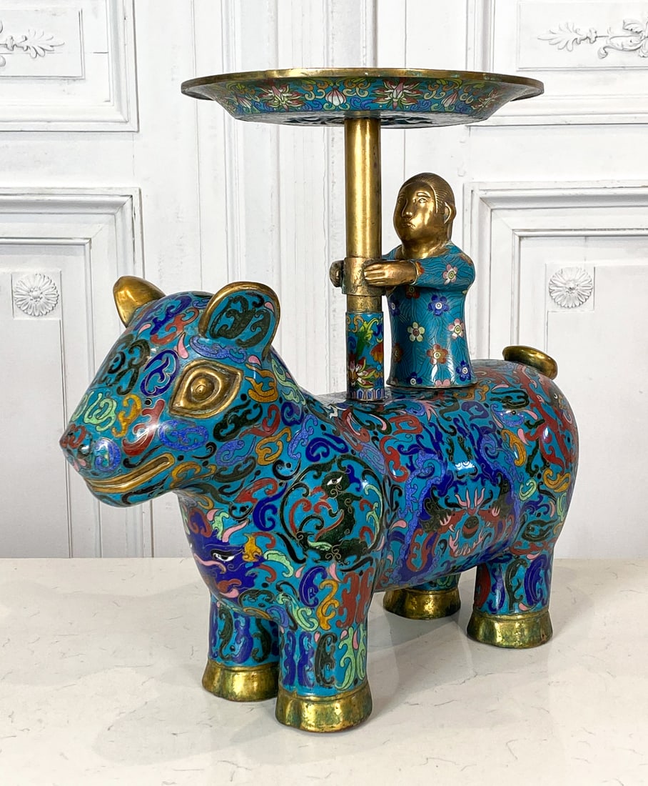 Large Qing Cloisonne Stand (1 of 7)