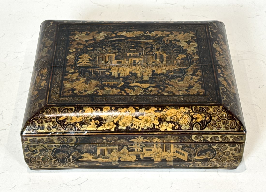 Chinese Export Lacquer Games Box (1 of 8)