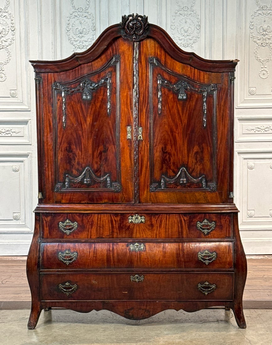 Large Dutch Mahogany Linen Press (1 of 10)