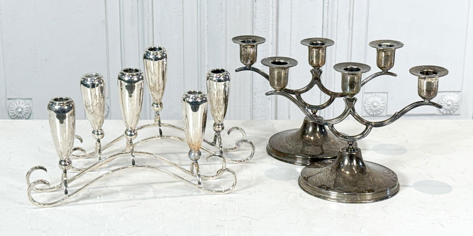 Four Mexican Sterling Silver Candelabras (1 of 7)
