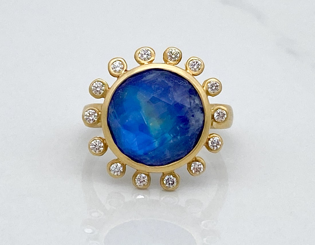 Mazza Lapis Moonstone And Diamond Ring (1 of 2)
