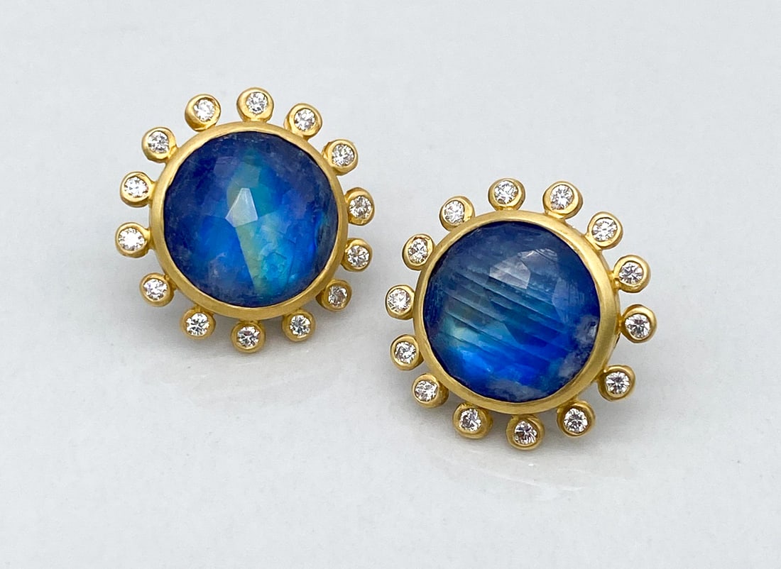 Mazza Lapis Moonstone And Diamond Earrings (1 of 2)