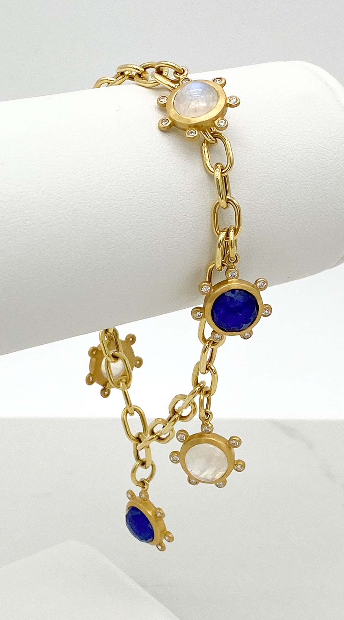 Mazza Lapis Moonstone & Diamond Charm Bracelet (1 of 2)