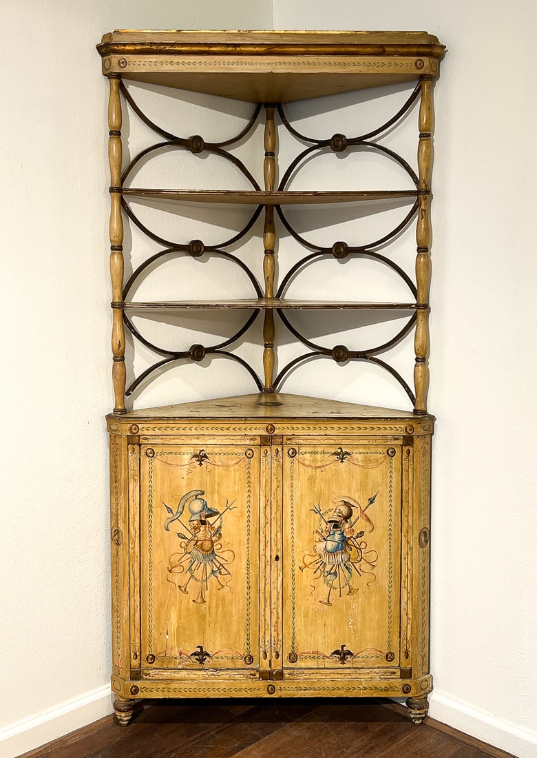 Italian Neoclassical Painted Corner Etagere (1 of 8)