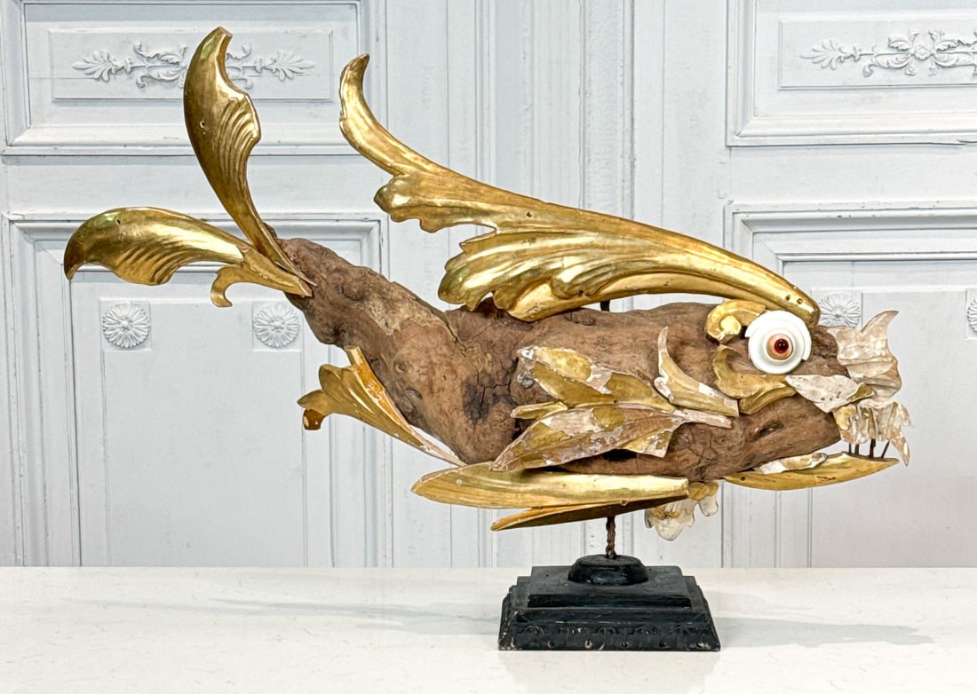 Whimsical Italian Found Object Fish Sculpture (1 of 7)