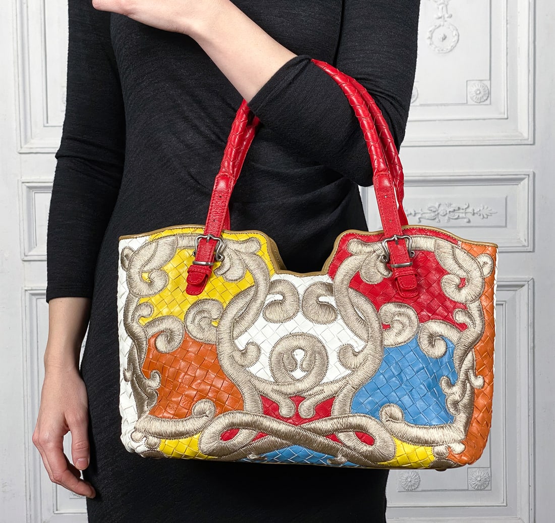 Rare Bottega Veneta Ltd. Ed. Embroidered Tote (1 of 7)