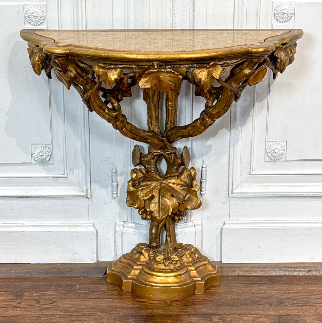 Antique Italian Giltwood Console Table (1 of 7)