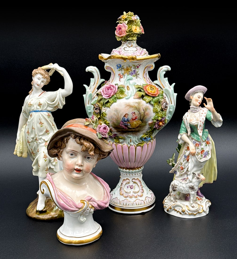 Meissen Porcelain Group, Four Pieces (1 of 13)