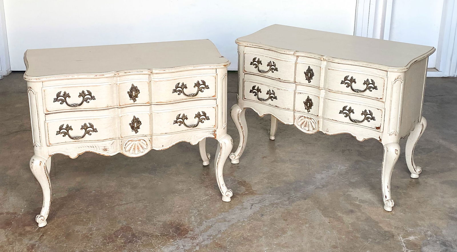 Pair Of Vintage Baker Painted Chests (1 of 6)
