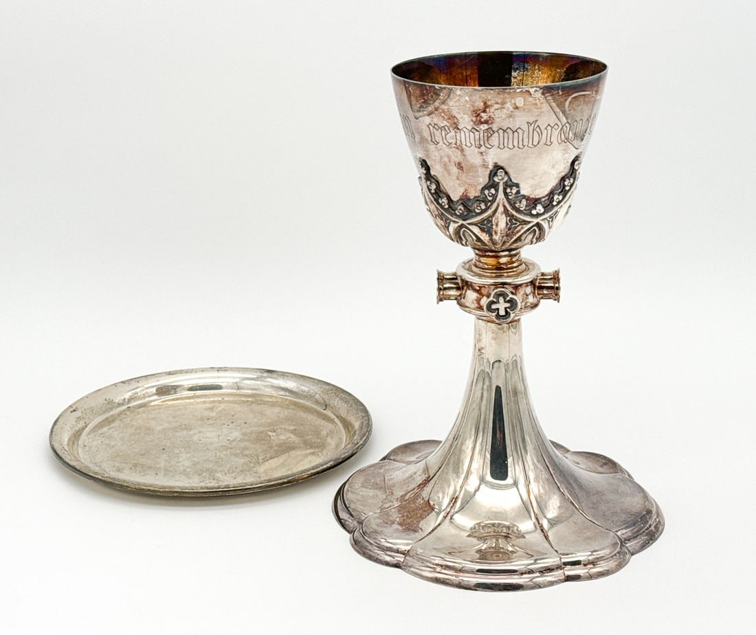Sterling Silver Communion Chalice & Paten (1 of 9)