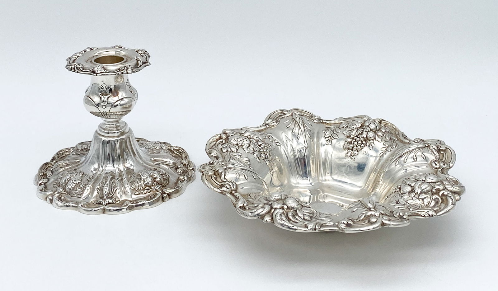 Reed & Barton Francis I Bowl & Candlestick (1 of 2)