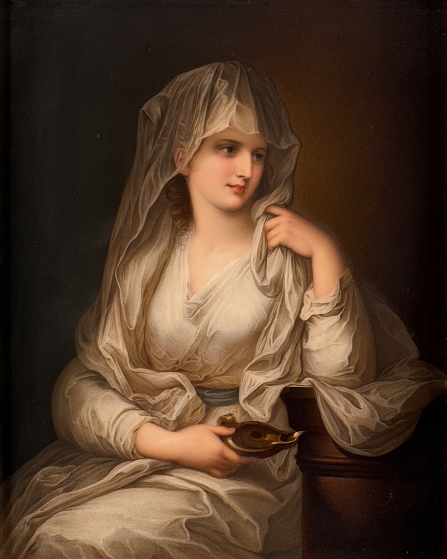 Berlin Porcelain Plaque Of A Vestal Virgin (1 of 4)