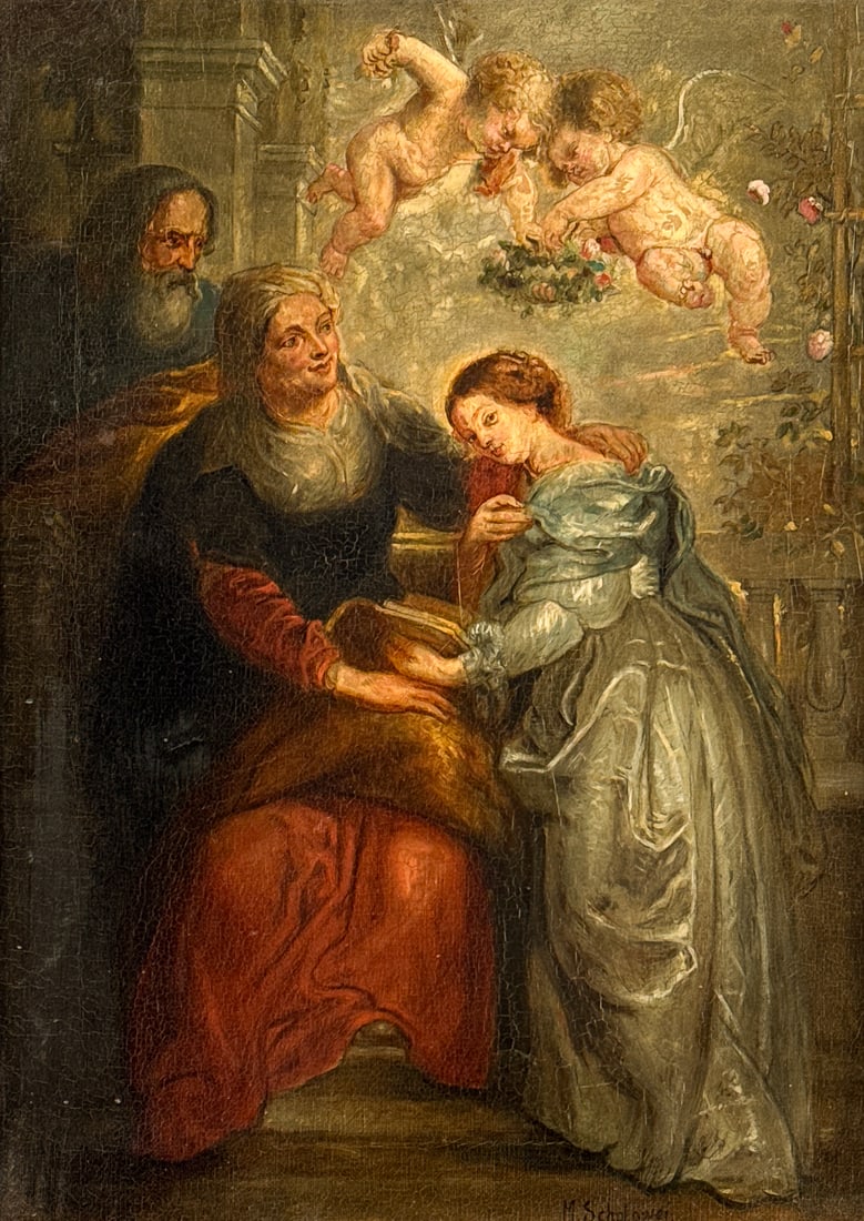 Education Of Mary Oil Painting (1 of 4)