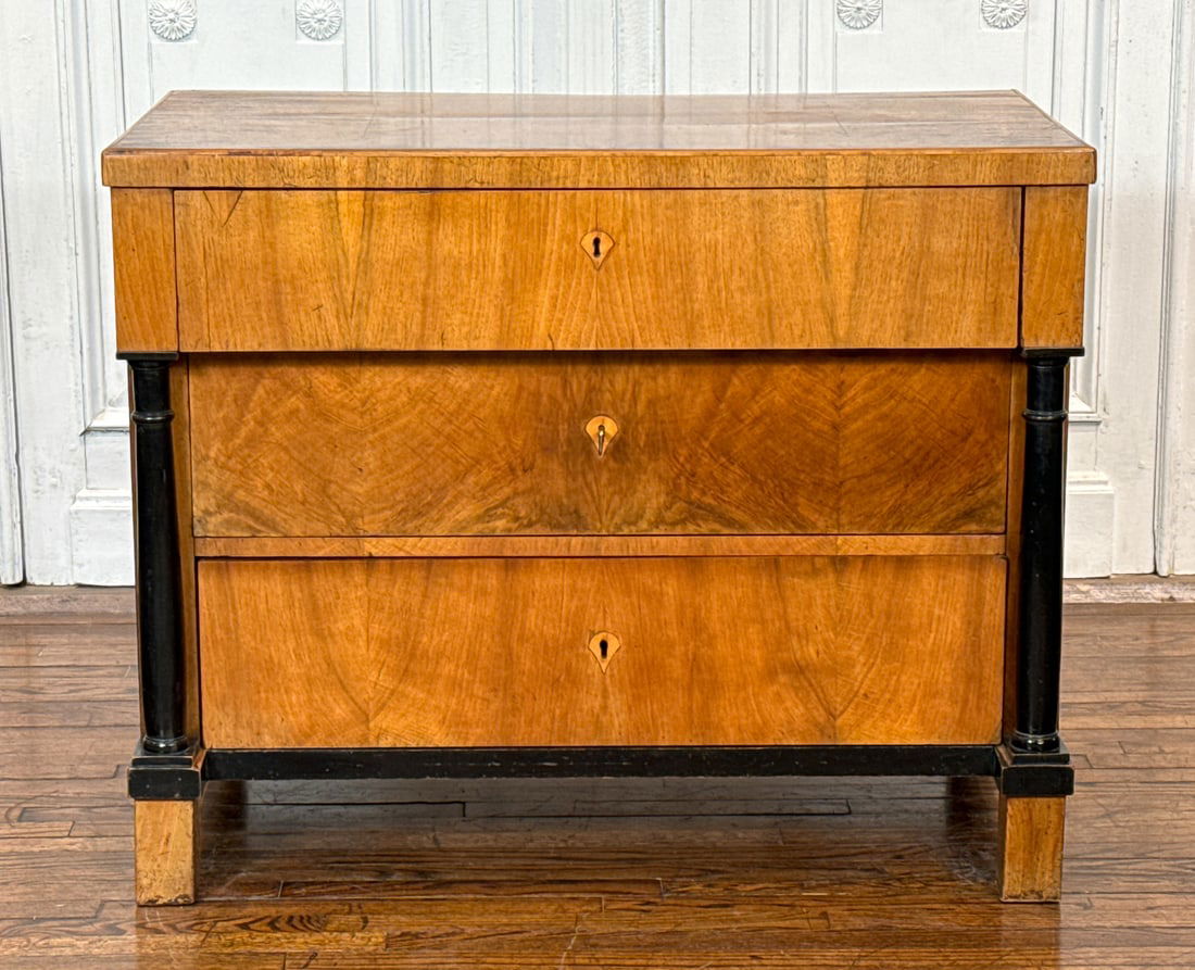 Biedermeier Figured Walnut Butler's Desk (1 of 12)