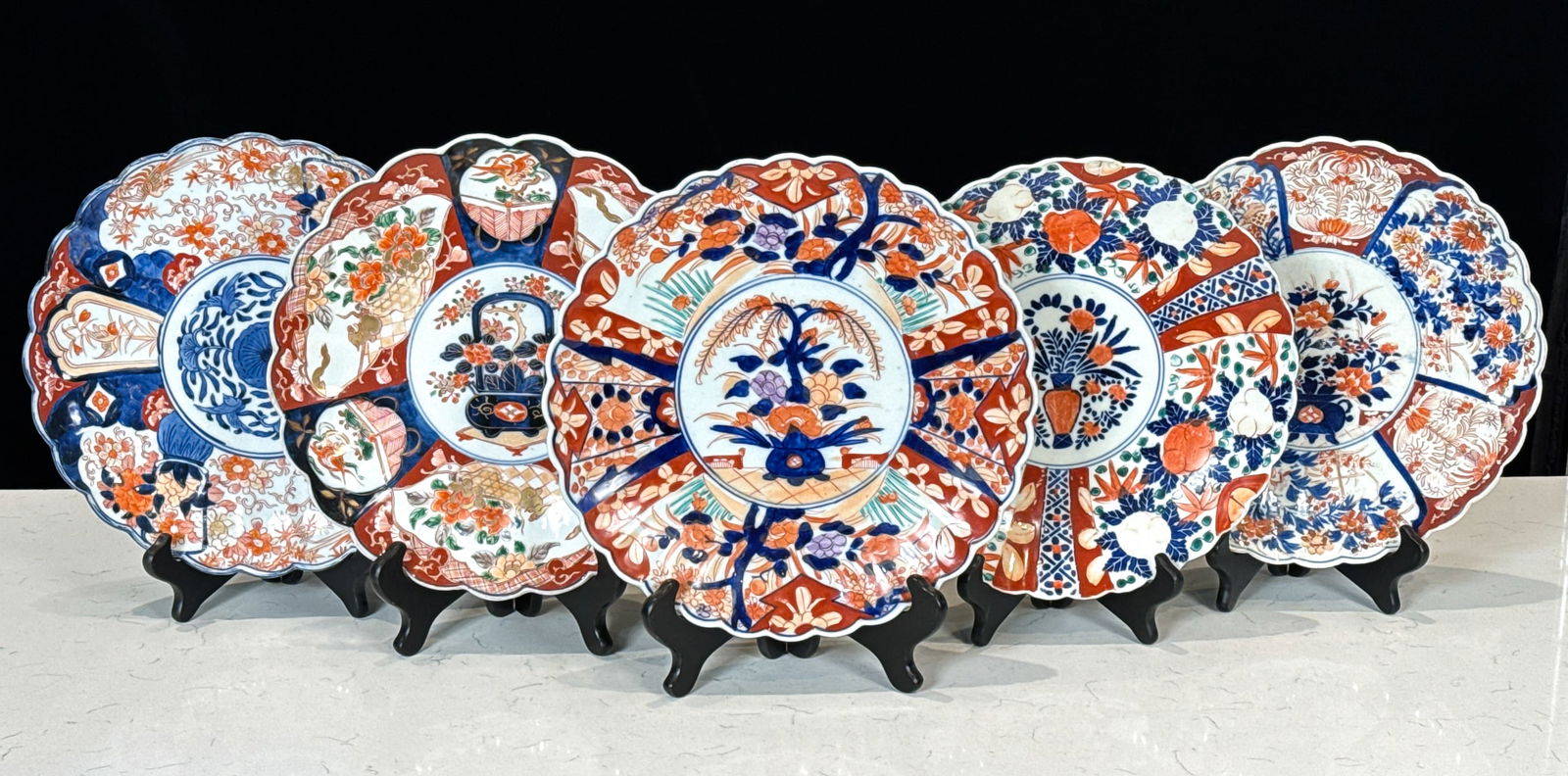 Five Imari Porcelain Chargers (1 of 9)