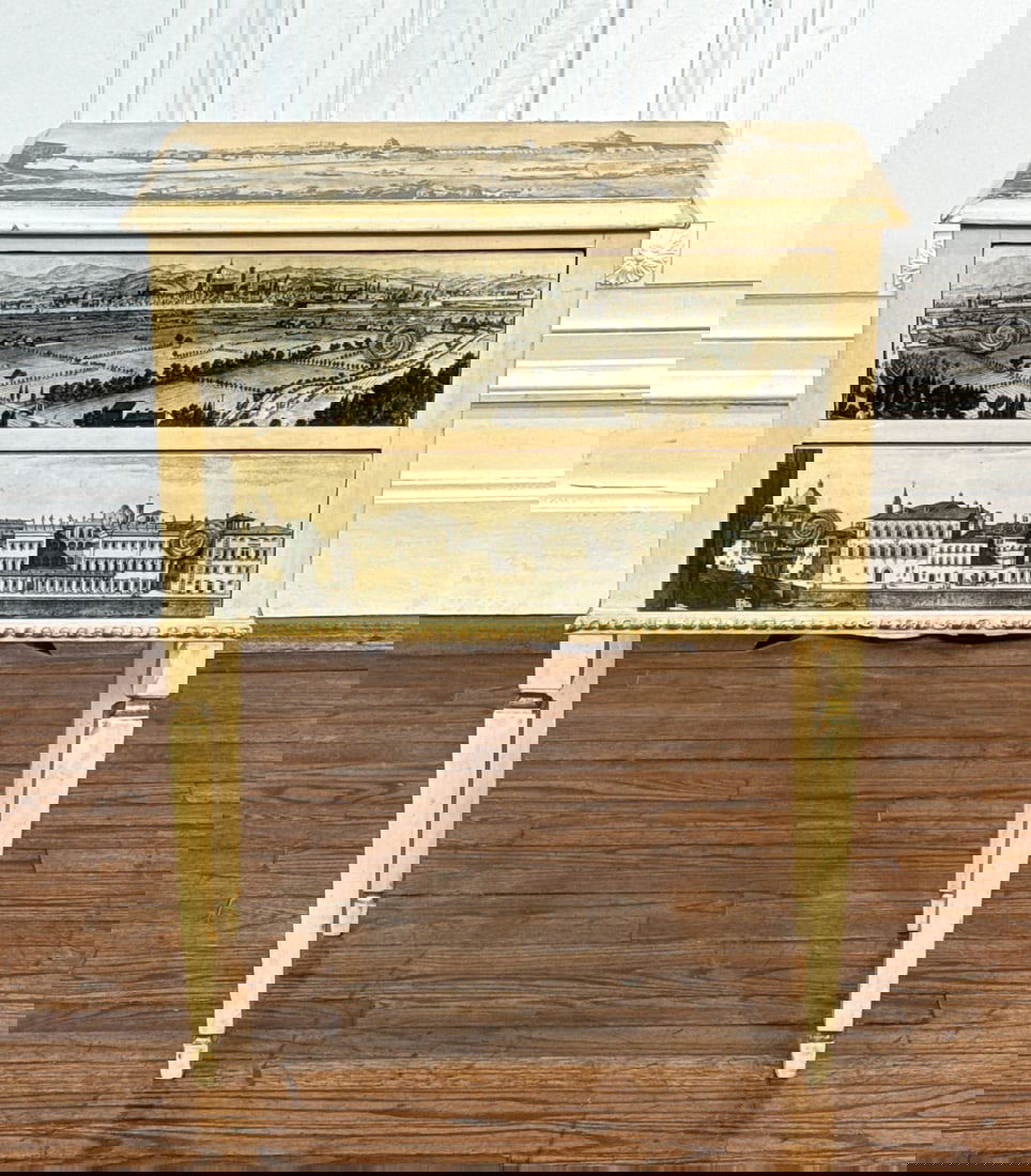 Fornasetti Style Decopague Side Table (1 of 9)