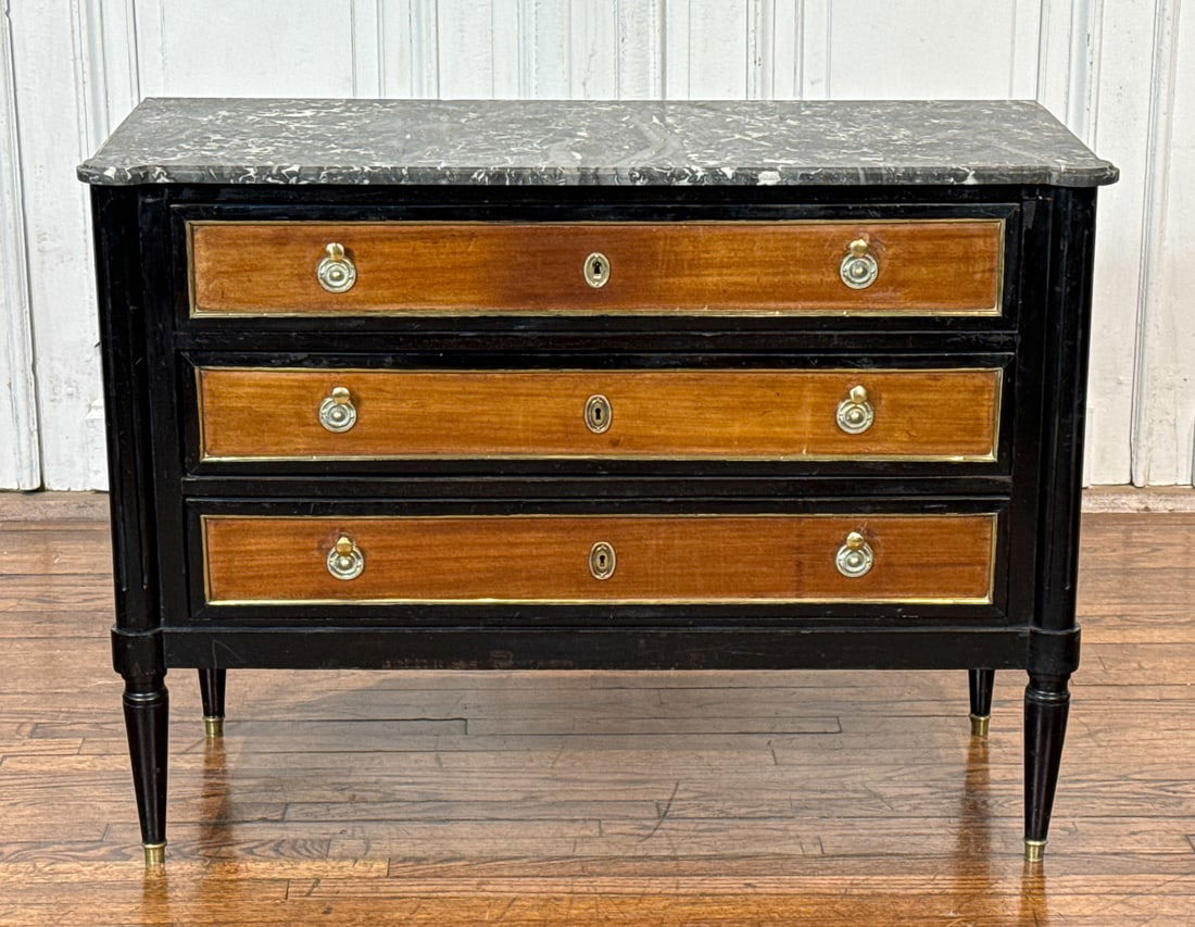 Louis Philippe Ebonized Fruitwood Commode (1 of 9)