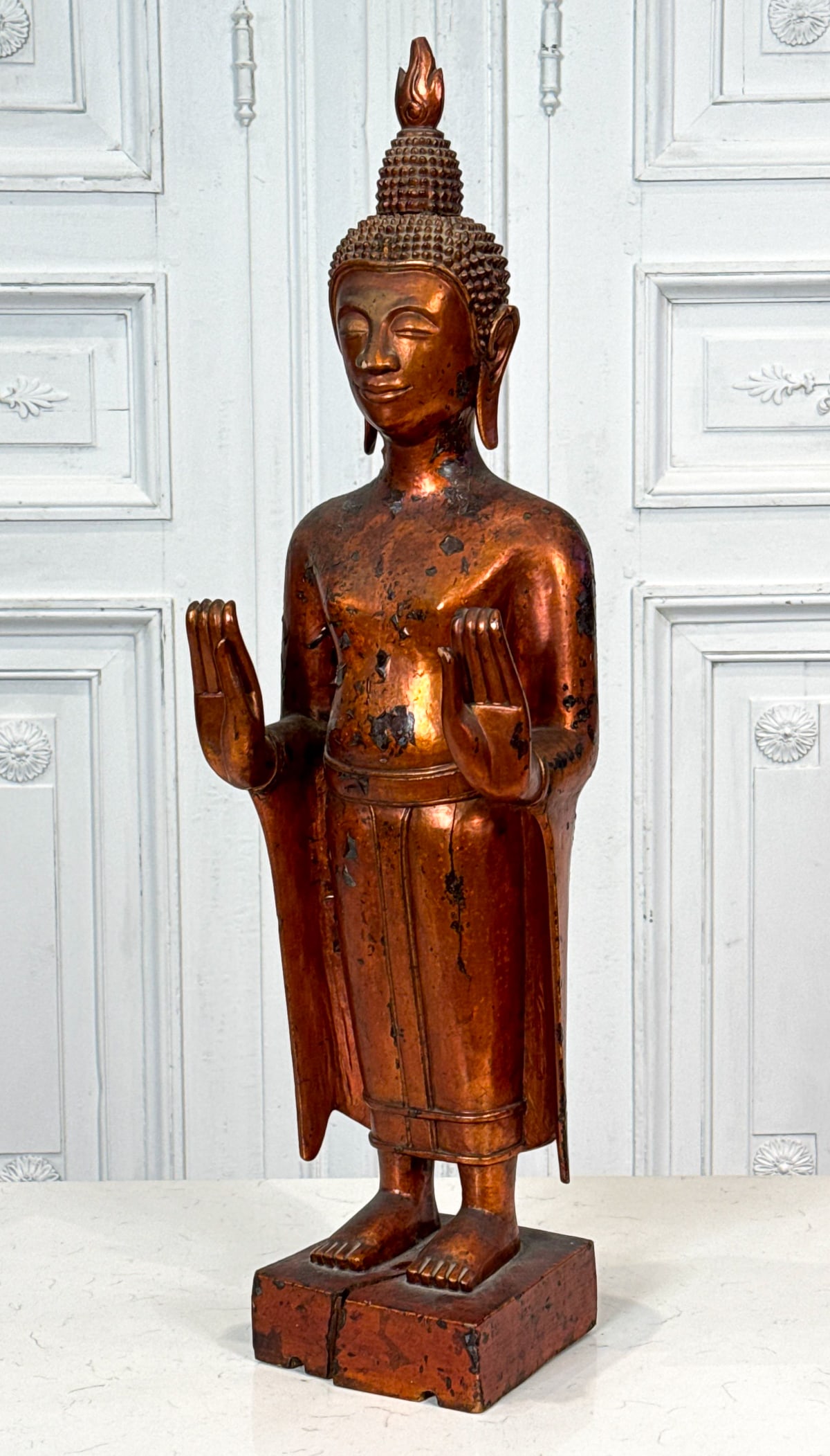 Antique Khmer Carved Wood Buddha (1 of 7)