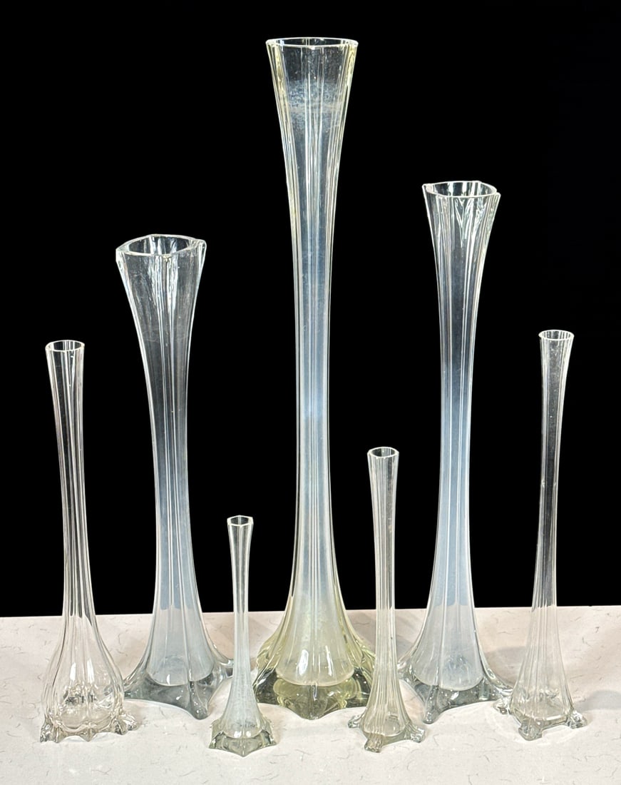 Seven Mid Century Modern Blown Glass Vases (1 of 8)
