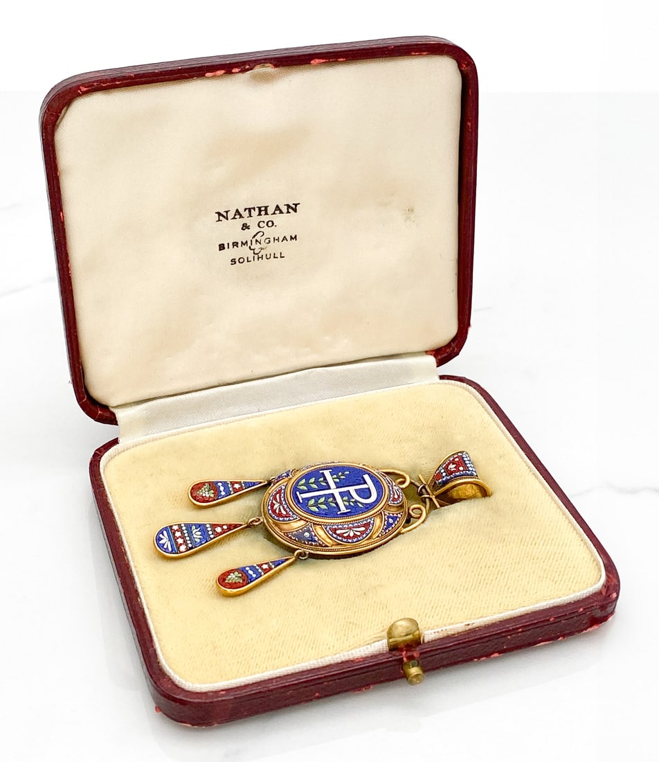 Italian Micromosaic Sacred Pendant Locket (1 of 8)