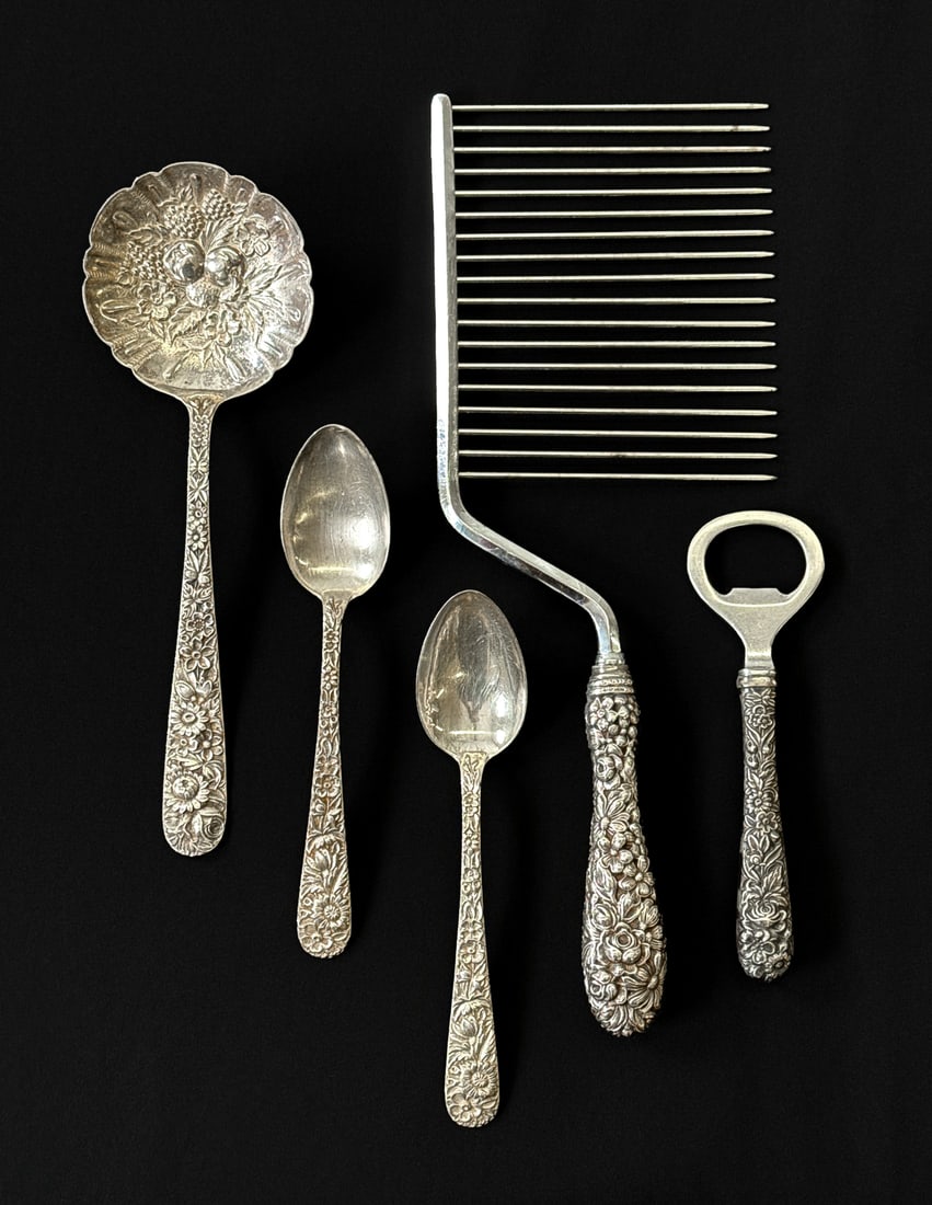 Four Kirk Repousse Sterling Silver Items (1 of 8)