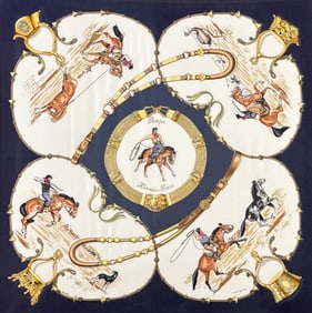 Hermes Pampa Silk Scarf, Framed