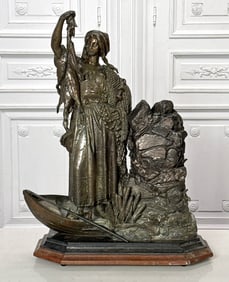 Large French Fisherman's Wife Bronze
