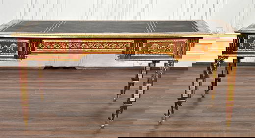 Louis XVI Style Gilt Bureau Plat Desk (1 of 10)