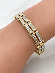 Adler Diamond And 18k Yellow Gold Bracelet