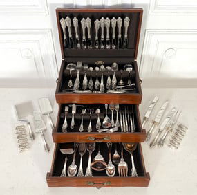 Wallace Grande Baroque Sterling Silver Flatware, 191 Pcs.