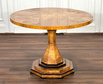 Biedermeier Style Blondewood Center Table