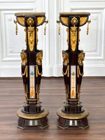 Pair Fine French Neo Grec Pedestals