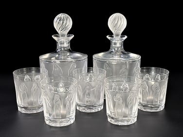 Lalique Crystal Femmes Whiskey Service
