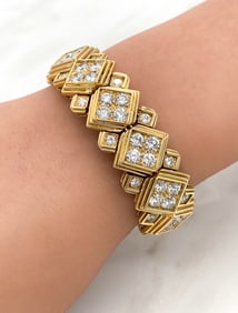 Harry Winston Diamond 18k Yellow Gold Bracelet