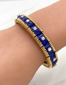Tiffany & Co. Lapis & Diamond Bracelet