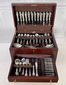 Large Reed & Barton Francis I Sterling Silver Flatware, 164 Pcs. (1 of 5)