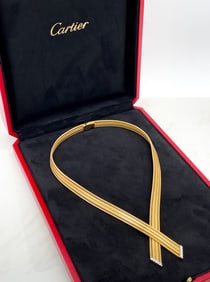 Cartier Diamond And 18k Yellow Gold Necklace