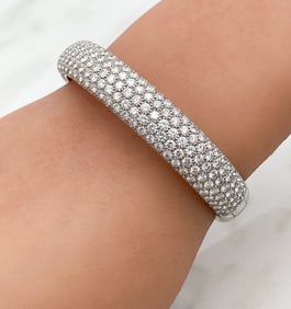Diamond And 18k White Gold Bracelet