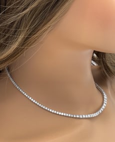 Diamond And Platinum Riviera Necklace