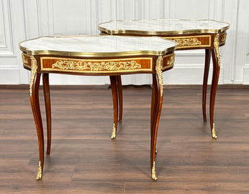 Pair Louis XV Style Side Tables