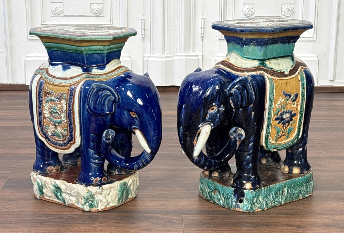 Two Annam Elephant Earthenware Garden Seats (1 of 8)