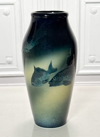 Large Matthew Daly Rookwood Pottery Carp Vase